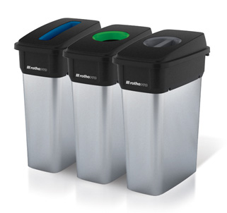 GEO - poubelles en métal pour tri sélectif