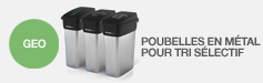 GEO - poubelles en métal pour tri sélectif