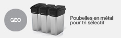 GEO - poubelles en métal pour tri sélectif