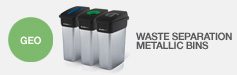 GEO - waste separation metallic bins