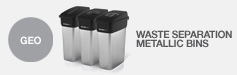 GEO - waste separation metallic bins