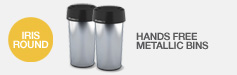 IRIS ROUND - hands free metallic bins