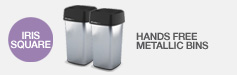 IRIS SQUARE - hands free metallic bins